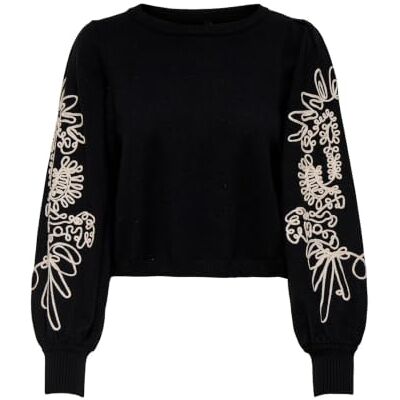 ONLY Damen Onlmagnolia Ls Detailed Pullover KNT Nca, Black, XS ONLY Damen Onlmagnolia Ls Detailed Pullover KNT Nca, Black, XS