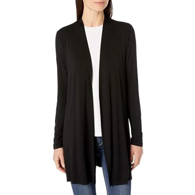 Amazon Damen Langärmelige Strickjacke, Vorne Offen, Schwarz, XS Amazon Damen Langärmelige Strickjacke, Vorne Offen, Schwarz, XS