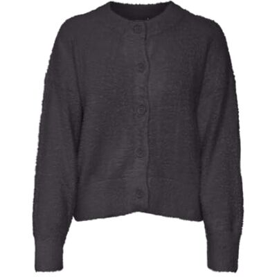 VERO MODA Damen VMALINA LS O-Neck Cardigan Boo Strickjacke, Obsidian, M VERO MODA Damen VMALINA LS O-Neck Cardigan Boo Strickjacke, Obsidian, M