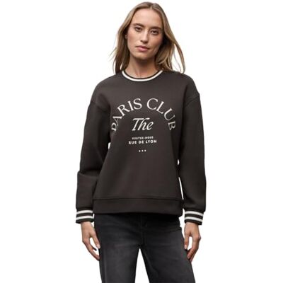 Street One Loose Fit Print Sweatshirt Darkest Brown 40 Street One Loose Fit Print Sweatshirt Darkest Brown 40