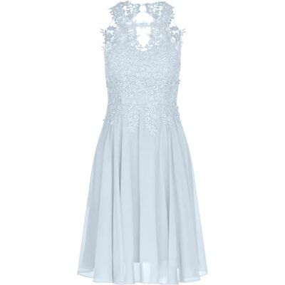 Apart Damen Elegantes Cocktailkleid, kurzes Kleid aus Spitze und Chiffon, ärmellos mit hohem Kragen, ausgeschnittener Rücken, fließender A-Linien-Rock, Party-, Hochzeitsgast- und Abendoutfit Apart Damen Elegantes Cocktailkleid, kurzes Kleid aus Spitze und Chiffon, ärmellos mit hohem Kragen, ausgeschnittener Rücken, fließender A-Linien-Rock, Party-, Hochzeitsgast- und Abendoutfit