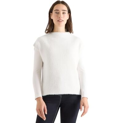 Cecil Two-Tone Federgarn Pullunder Light Greige XL Cecil Two-Tone Federgarn Pullunder Light Greige XL