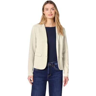 Street One Gestreifter Strukturblazer Soft beige 44 Street One Gestreifter Strukturblazer Soft beige 44