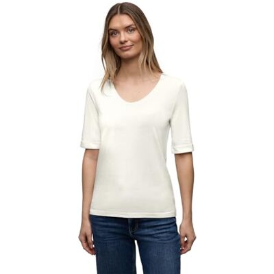 Street One T-Shirt mit Turn-Up Off White 36 Street One T-Shirt mit Turn-Up Off White 36