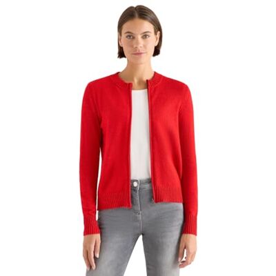 Cecil Cosy Cardigan mit Zipper Fiery red Melange M Cecil Cosy Cardigan mit Zipper Fiery red Melange M