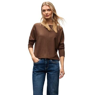 Street One Basic Dolman Pullover Hazelnut Brown Mel. 34 Street One Basic Dolman Pullover Hazelnut Brown Mel. 34