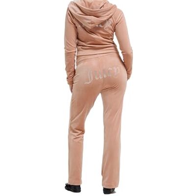 Juicy Couture Mit Diamant-Logo verzierte Velours-Hosen - Tracksuit Bottoms Juicy Couture Mit Diamant-Logo verzierte Velours-Hosen - Tracksuit Bottoms