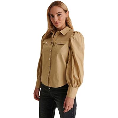 NA-KD Damen Puff Sleeve Shirt Hemd NA-KD Damen Puff Sleeve Shirt Hemd