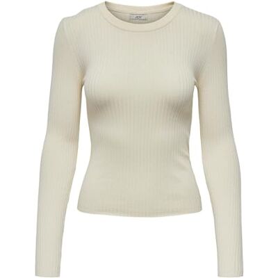 JDY Damen plum L/S O-Neck Pullover KNT Noos Strickpullover, Eggnog, XXL JDY Damen plum L/S O-Neck Pullover KNT Noos Strickpullover, Eggnog, XXL