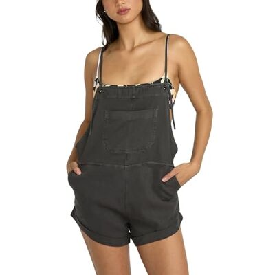 Billabong Damen Wild Pursuit Kurzer Overall Lässige Shorts, Mattschwarz, X-Large Billabong Damen Wild Pursuit Kurzer Overall Lässige Shorts, Mattschwarz, X-Large