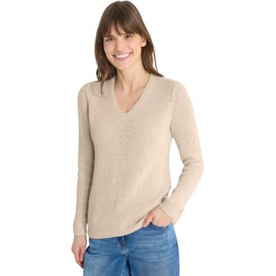 Cecil Strukturpullover Pearl beige XXL Cecil Strukturpullover Pearl beige XXL
