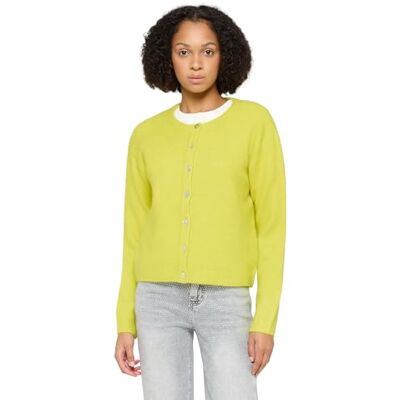 Cartoon Damen Strick-Cardigan mit Rundhalsausschnitt 44, Neon Yellow Cartoon Damen Strick-Cardigan mit Rundhalsausschnitt 44, Neon Yellow
