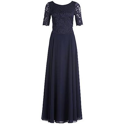 Vera Mont Damen Abendkleid mit Spitze 52, Night Sky Vera Mont Damen Abendkleid mit Spitze 52, Night Sky