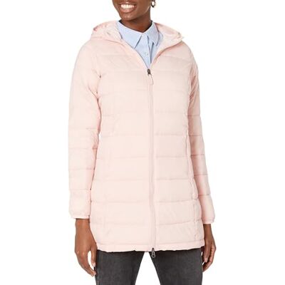 Amazon Damen Leichte, Wasserabweisende und Verstaubare Steppjacke mit Kapuze (Auch in Großen Größen Erhältlich), Rosé, XS Amazon Damen Leichte, Wasserabweisende und Verstaubare Steppjacke mit Kapuze (Auch in Großen Größen Erhältlich), Rosé, XS