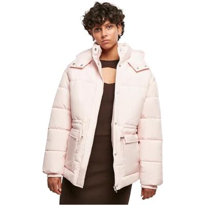 Urban Classics Damen Ladies Waisted Puffer Jacket pink, M Urban Classics Damen Ladies Waisted Puffer Jacket pink, M