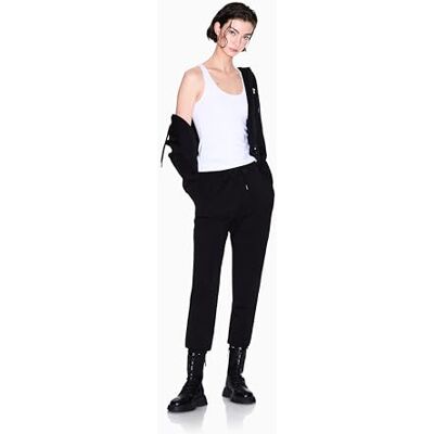 Armani Exchange Damen Icon Project, Besticktes tonales Logo Weste, Optic White, XS Armani Exchange Damen Icon Project, Besticktes tonales Logo Weste, Optic White, XS