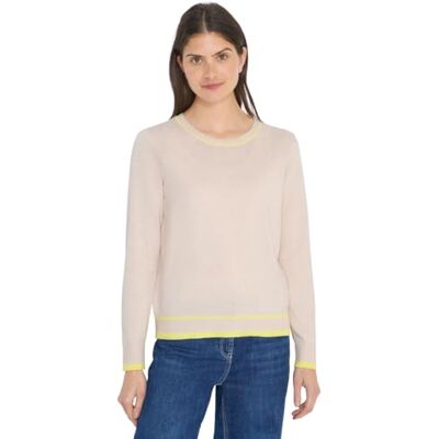Cecil Pullover mit Kontrastdetails Pearl beige Mel. XL Cecil Pullover mit Kontrastdetails Pearl beige Mel. XL