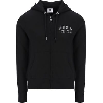 Russell Athletic Damen Dana-Zip Through Hoody Sweat Tunika Zum Stillen, Schwarz, XS EU Russell Athletic Damen Dana-Zip Through Hoody Sweat Tunika Zum Stillen, Schwarz, XS EU