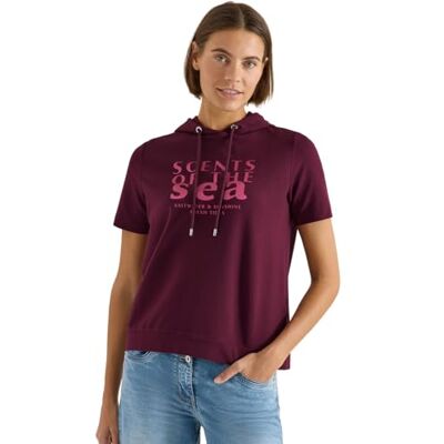 Cecil Hoodie Shirt mit Wording Sweet Grape red XL Cecil Hoodie Shirt mit Wording Sweet Grape red XL