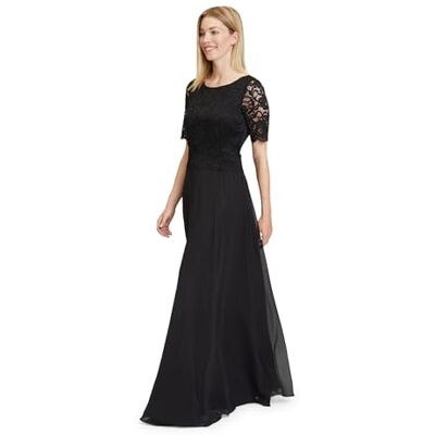 Vera Mont Damen Cocktailkleid mit Spitze, Schwarz, 38 Vera Mont Damen Cocktailkleid mit Spitze, Schwarz, 38