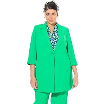Ulla Popken Damen große Größen Übergrößen Plus Size Blazer, Reverskragen, Seitenschlitze, 3/4-Arm naturgrün 42+ 836165450-42+ Ulla Popken Damen große Größen Übergrößen Plus Size Blazer, Reverskragen, Seitenschlitze, 3/4-Arm naturgrün 42+ 836165450-42+