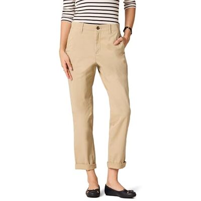 Amazon Damen Knöchellange Hose mit hohem Bund, reguläre Passform, kaschiertes Bein, Khaki, Bronze, 46 Lang Amazon Damen Knöchellange Hose mit hohem Bund, reguläre Passform, kaschiertes Bein, Khaki, Bronze, 46 Lang
