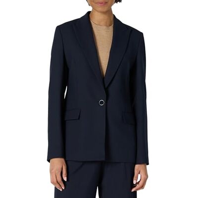 Amazon Damen Einreihiger Gewebter Blazer, Normale Passform, Marineblau, 38-40 Amazon Damen Einreihiger Gewebter Blazer, Normale Passform, Marineblau, 38-40