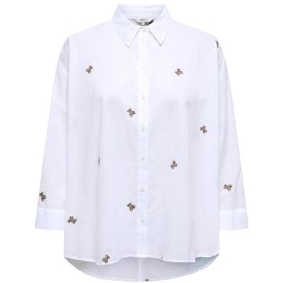 ONLY Onlnew Lina Grace Ls Emb Shirt Noos WVN ONLY Onlnew Lina Grace Ls Emb Shirt Noos WVN