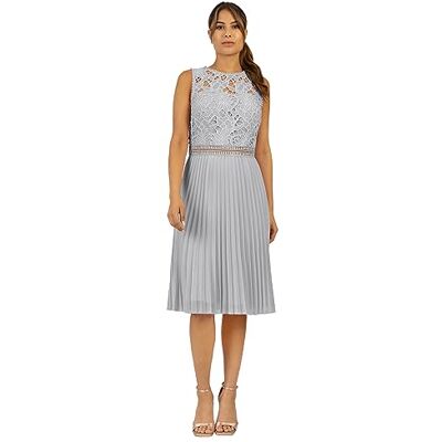 Apart Damen Cocktailkleid, Rundhalsausschnitt, Knielanges Partykleid, Semi-transparentes Georgette Brautjungfernkleid, ärmellos, Reguläre Passform, leichtgewicht & bequemes Hochzeitskleid Apart Damen Cocktailkleid, Rundhalsausschnitt, Knielanges Partykleid, Semi-transparentes Georgette Brautjungfernkleid, ärmellos, Reguläre Passform, leichtgewicht & bequemes Hochzeitskleid