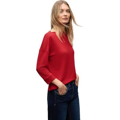 Street One Damen Shirt mit U-Boot-Ausschnitt Street One Damen Shirt mit U-Boot-Ausschnitt