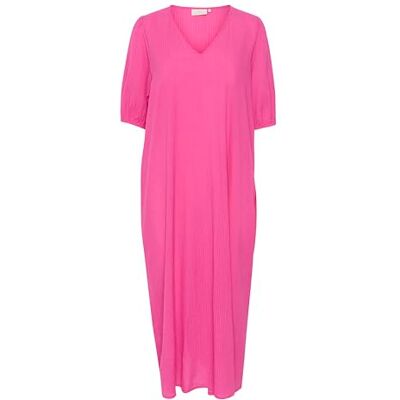 KAFFE Damen Maxikleid V-Ausschnitt Relaxed Fit Half Length Sleeves Pockets Kleid, Rosa/Violett, 38 KAFFE Damen Maxikleid V-Ausschnitt Relaxed Fit Half Length Sleeves Pockets Kleid, Rosa/Violett, 38