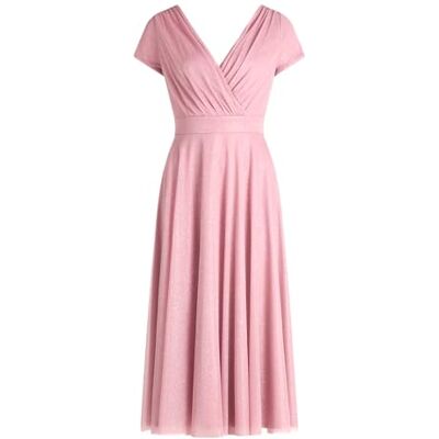 Vera Mont Damen Cocktailkleid im Glitzer-Look 44, Silver/Rosé Vera Mont Damen Cocktailkleid im Glitzer-Look 44, Silver/Rosé