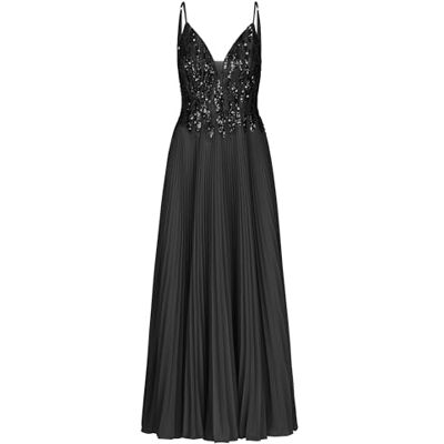 Apart Damen Elegantes Abendkleid, Bestickte Spitze & Chiffon Kleid, ärmellos, Perlenbesetztes Mesh Oberteil, Wellenausschnitt, Fließender Langer Rock, Formales Hochzeit & Party Outfit Apart Damen Elegantes Abendkleid, Bestickte Spitze & Chiffon Kleid, ärmellos, Perlenbesetztes Mesh Oberteil, Wellenausschnitt, Fließender Langer Rock, Formales Hochzeit & Party Outfit