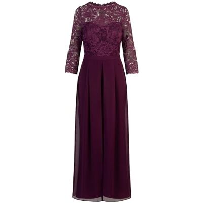 Apart Abendoverall mit Spitzentop und weitem Bein, dunkel lila, 38 Apart Abendoverall mit Spitzentop und weitem Bein, dunkel lila, 38