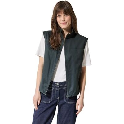 Cecil Cotton-Mix Blouson Vest slate khaki S Cecil Cotton-Mix Blouson Vest slate khaki S