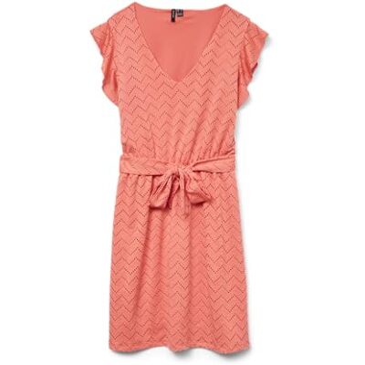 VERO MODA Vmthas Sl Short V-Neck Dress JRS Ga Vo VERO MODA Vmthas Sl Short V-Neck Dress JRS Ga Vo