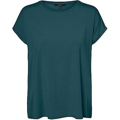 VERO MODA Damen Shirt Bluse mit Loch Muster und Kurzen Flügelärmeln VERO MODA Damen Shirt Bluse mit Loch Muster und Kurzen Flügelärmeln