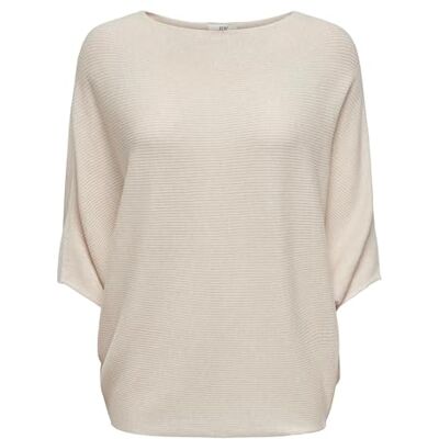 JDY Damen new Behave Batsleeve Pullov. Knt Noos, Eggnog/Detail:melange, S JDY Damen new Behave Batsleeve Pullov. Knt Noos, Eggnog/Detail:melange, S