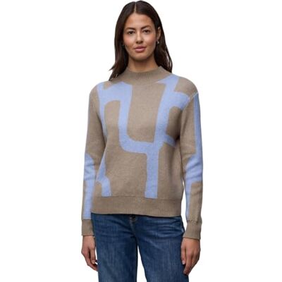Street One Jacquard Pullover Light Terra Mocha Mel. 46 Street One Jacquard Pullover Light Terra Mocha Mel. 46