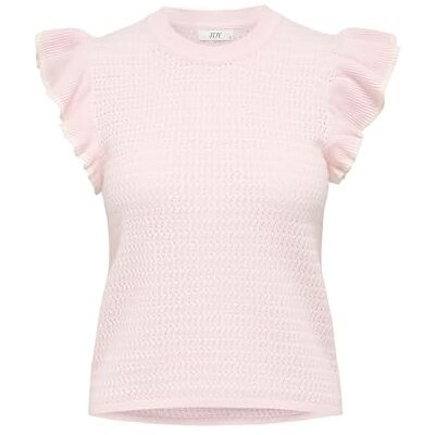 JDY Damen carice S/L Frill Pullover KNT Noos, Chalk Pink, XS JDY Damen carice S/L Frill Pullover KNT Noos, Chalk Pink, XS