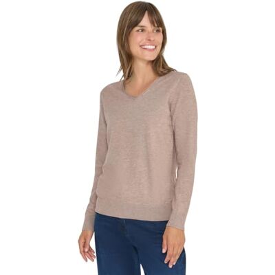 Cecil Kuscheliger Pullover Toffee Cream Melange L Cecil Kuscheliger Pullover Toffee Cream Melange L