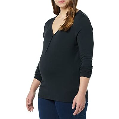 Amazon Damen Henley-Umstands- Und Stillhemd In Schlanker Passform, Schwarz, XL Amazon Damen Henley-Umstands- Und Stillhemd In Schlanker Passform, Schwarz, XL