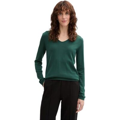 TOM TAILOR Damen Strickpullover mit V-Ausschnitt TOM TAILOR Damen Strickpullover mit V-Ausschnitt