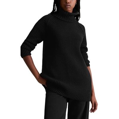 Marc O' Polo Marc OߴPolo Denim Damen Strickpullover mit Rollkragen Relaxed Fit, Schwarz (Black), XXS Marc O' Polo Marc OߴPolo Denim Damen Strickpullover mit Rollkragen Relaxed Fit, Schwarz (Black), XXS