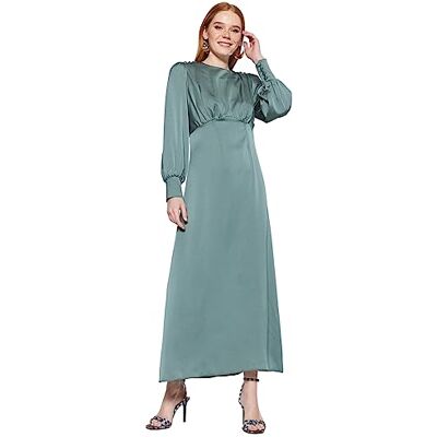 TRENDYOL Women Hijab Clothing Maxi A-line Regular fit Woven Modest Evening Dress TRENDYOL Women Hijab Clothing Maxi A-line Regular fit Woven Modest Evening Dress