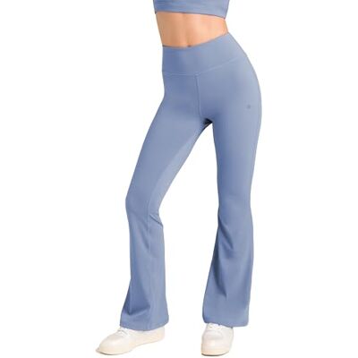 Aruki Damen Flared Leggings Mit Taschen, High Waist Nahtlos Bauchkontrolle, Bootcut Sportlich Premium Yoga Bekleidung, Figurformend Atmungsaktiv Vierwege Stretchable Elastisch – Serenity – Small Aruki Damen Flared Leggings Mit Taschen, High Waist Nahtlos Bauchkontrolle, Bootcut Sportlich Premium Yoga Bekleidung, Figurformend Atmungsaktiv Vierwege Stretchable Elastisch – Serenity – Small