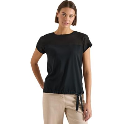 Cecil T-Shirt mit Mesh-Einsatz Palm Breeze Green M Cecil T-Shirt mit Mesh-Einsatz Palm Breeze Green M