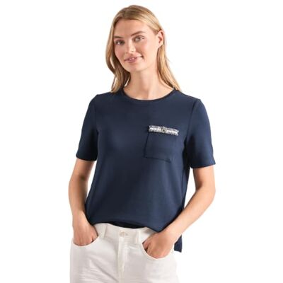 Street One T-Shirt mit dekorativer Brusttasche Darkest Blue 44 Street One T-Shirt mit dekorativer Brusttasche Darkest Blue 44