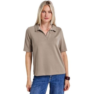 Street One Silk-Look Poloshirt Morning beige 38 Street One Silk-Look Poloshirt Morning beige 38