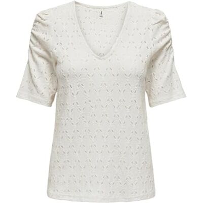 ONLY Onlrosa S/S V-Neck Puff Top JRS ONLY Onlrosa S/S V-Neck Puff Top JRS